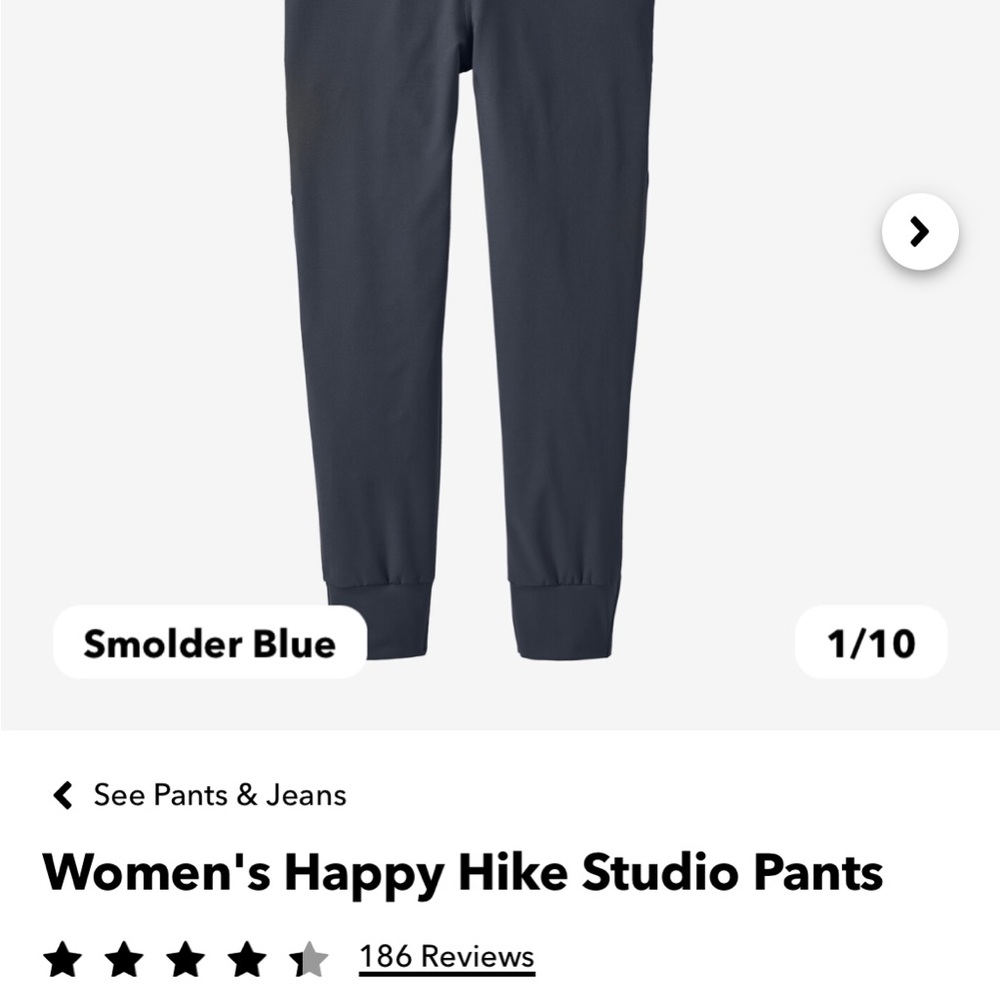 Patagonia Women's Happy Hike Studio Pants - Smolder Blue